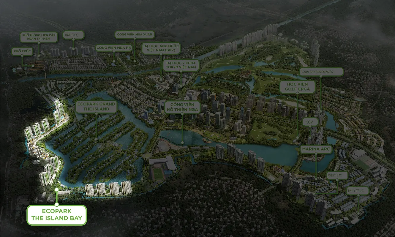 Vị trí chung cư Sky Oasis Ecopark The island Bay