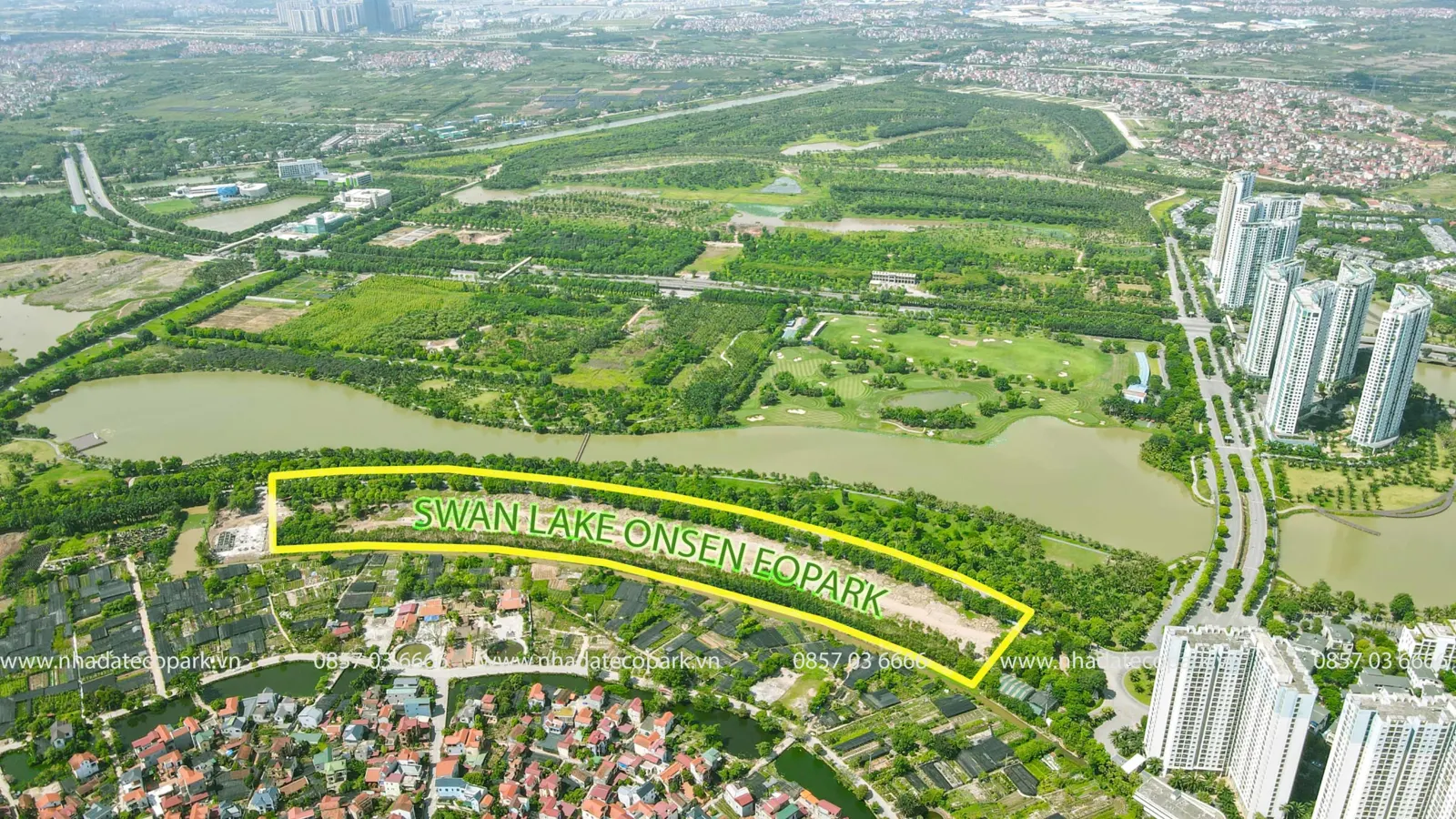 vị trí dự án Swan Lake Onsen Ecopark